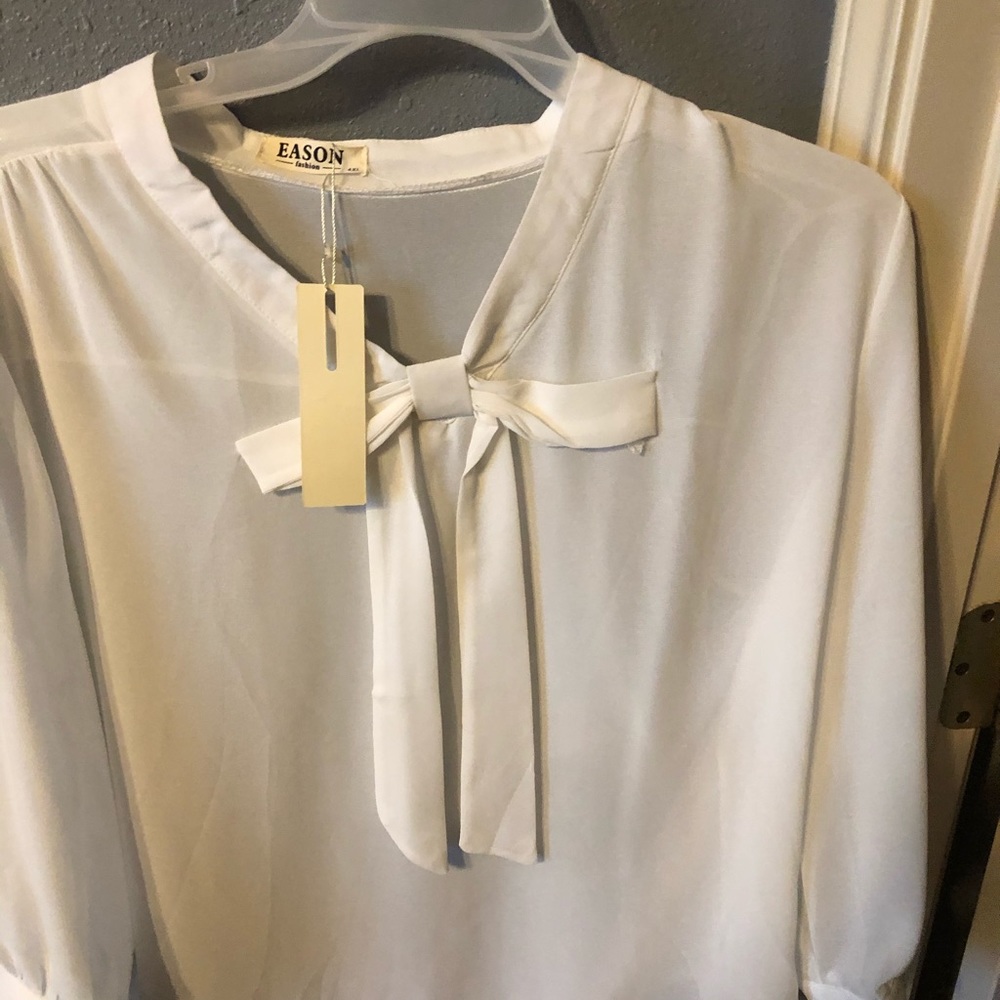 Beige sheer blouse
